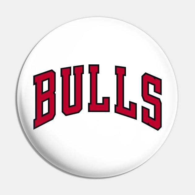 BULLS Basketball logo Pin by Buff Geeks Art