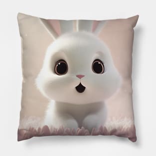 Cute white rabbit Pillow