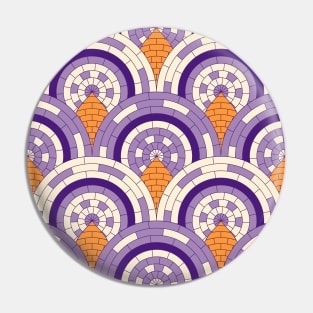 Purple Peacock Tiles Pin