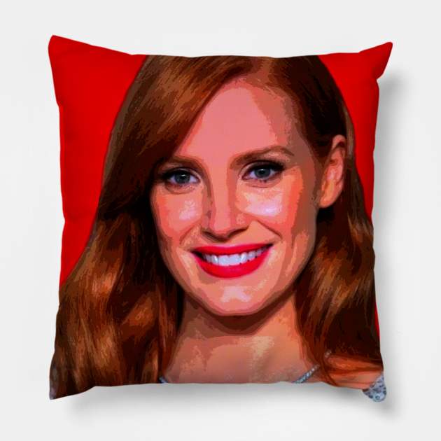 jessica chastain Pillow by oryan80