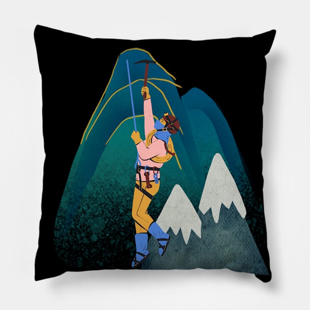 Mountain Canvas Adventura Pillow by Gatofiero