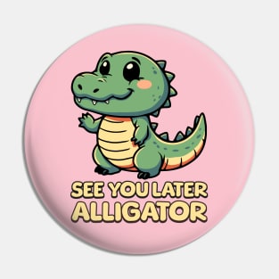 See You Later Alligator! Kawaii Baby Alligator Cartoon Pin