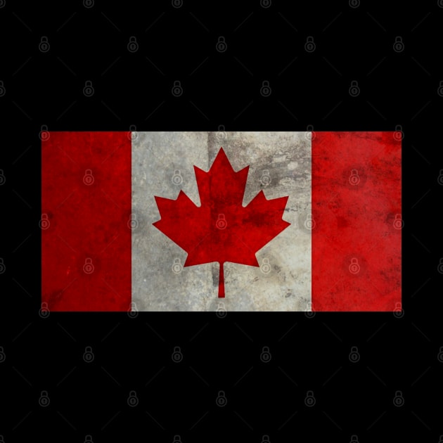 A distressed canadian flag of canada by Guntah