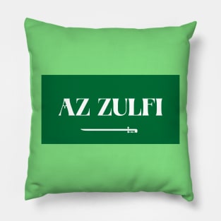 Az Zulfi City in Saudi Arabian Flag Pillow