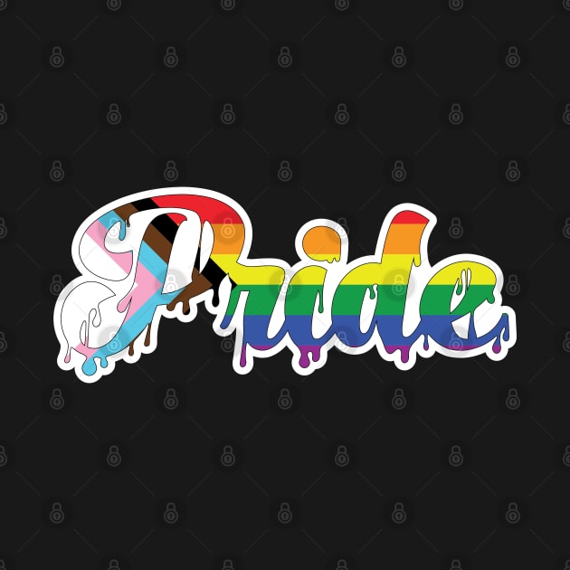 Progress Pride Drip by HyperOtterDesigns