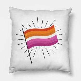 Retro Lesbian Pride Flag Pillow