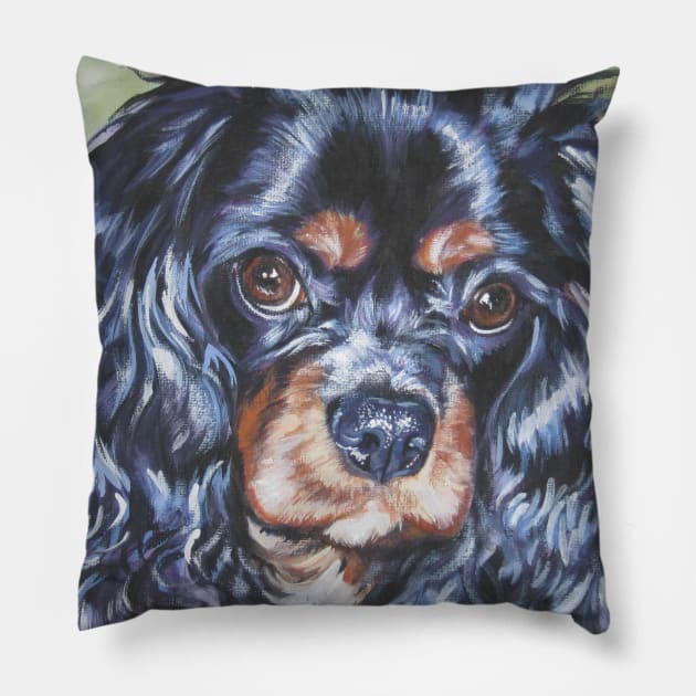 cavalier king charles spaniel fine art painting Pillow by LASHEPARD