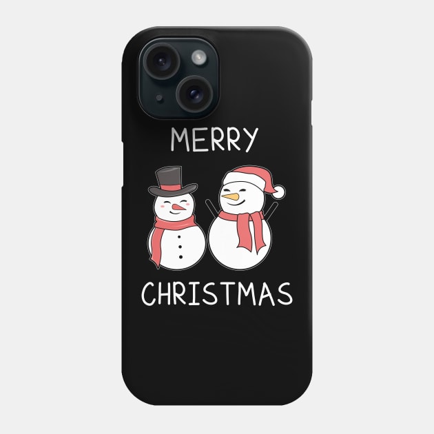 Merry Christmas Snowman Phone Case by Imutobi