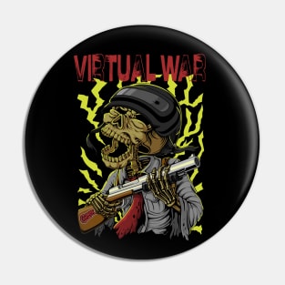 Virtual Skeleton War Pin