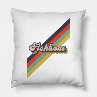 retro vintage color Fishbone Pillow