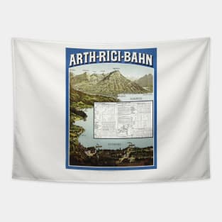 Arth Rigi Bahn Switzerland Vintage Poster 1892 Tapestry