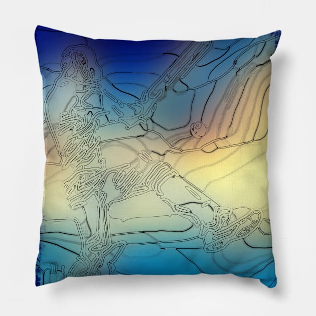 World Cup Cricket Batsman Ink Pillow by FasBytes