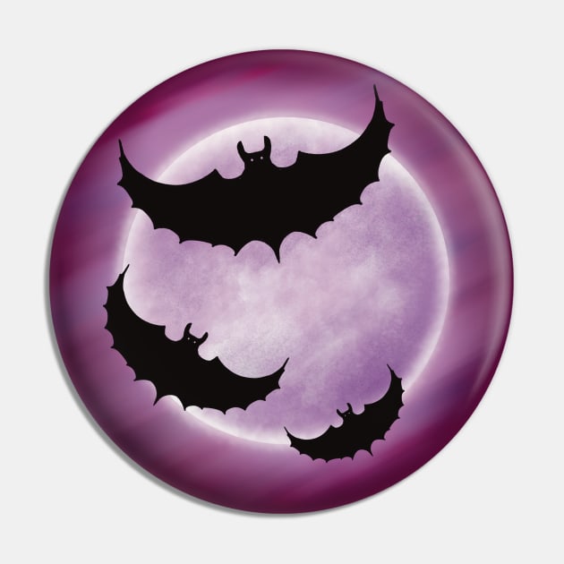 Moon Bat Pin by Xatutik-Art