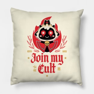 Join My Cult Emblem Pillow