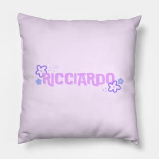 Daniël Ricciardo Cute Name Tag with Flowers Pillow