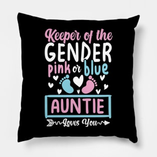 Keeper of the Gender Pink or Blue Auntie Loves You Pillow