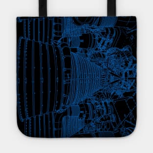 Apollo Rocket Booster - Blue Neon Tote