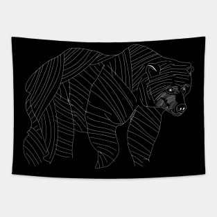 bears line art drawing Tapestry