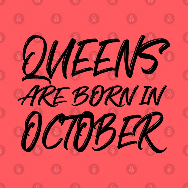 Queens are born in October by V-shirt