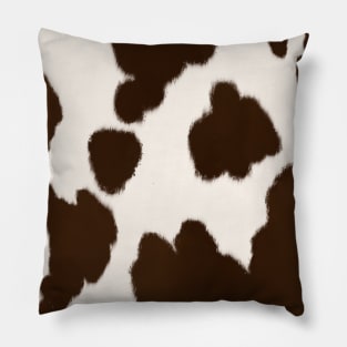 Brown Cow Hide Pillow