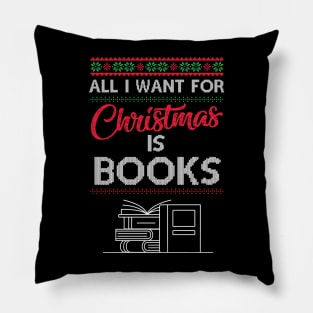 Christmas Book Lover Pillow