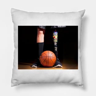 Amputee basketball athlete (C022/6881) Pillow