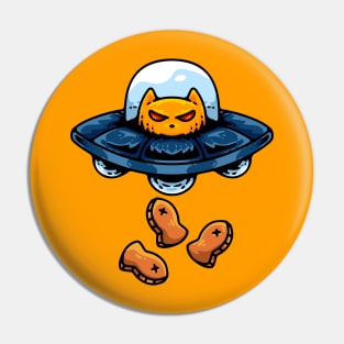 Alien Cat With UFO Pin