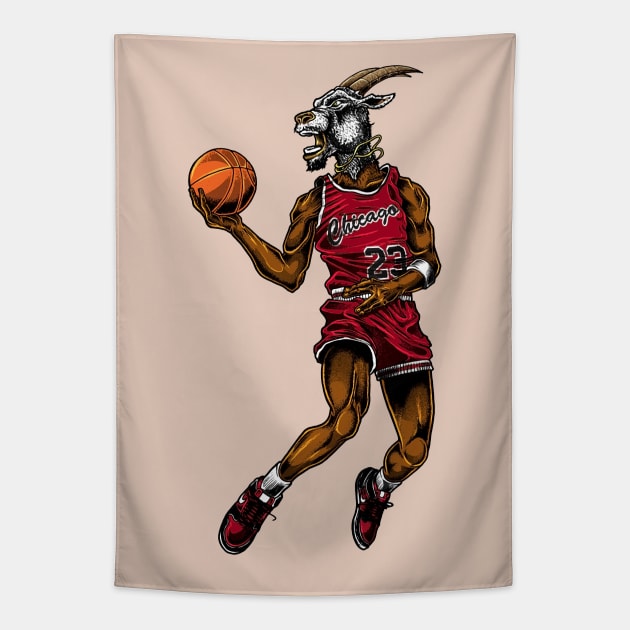 bulls 23 goat transparent Tapestry by grudjig