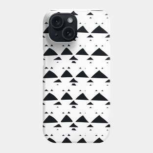 Monochrome Triangles Pattern Phone Case