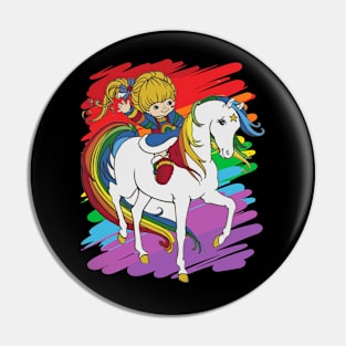 Retro Art Rainbow Kids Pin