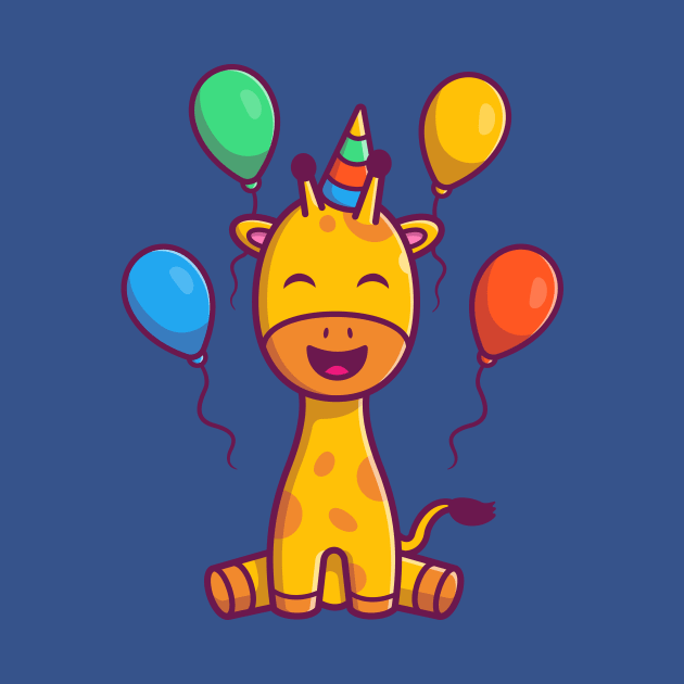 Cute Giraffe Birthday Party Cartoon by Catalyst Labs