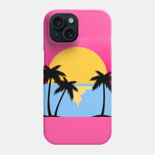 80s sunset Phone Case