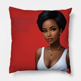 Brown Skin Melanin Poppin Pillow
