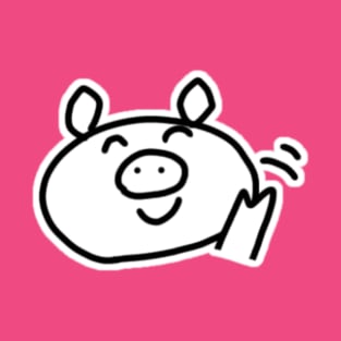 Waving Boo the kawaii pig. T-Shirt