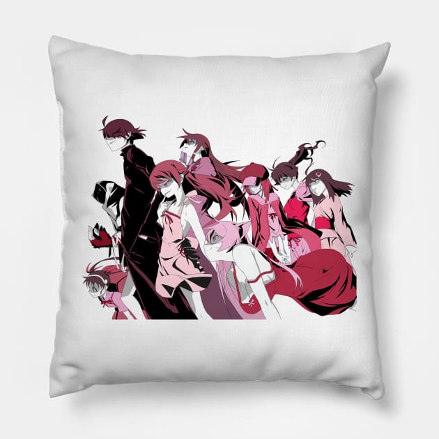 Purple tint monogatari Pillow by miriart