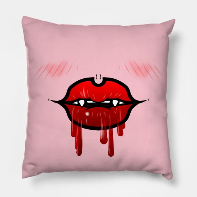 Vampire Chan 1.2 Pillow by CherryCloudsDesigns