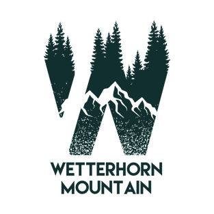 Wetterhorn Mountain Back Print Design T-Shirt