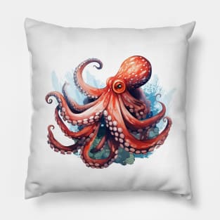 Orange Octopus Pillow