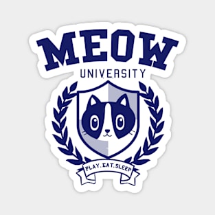 MEOW UNIVERSITY - Play, Eat, Sleep Magnet