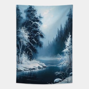 Winter Wonderland- Oil Paint Tapestry