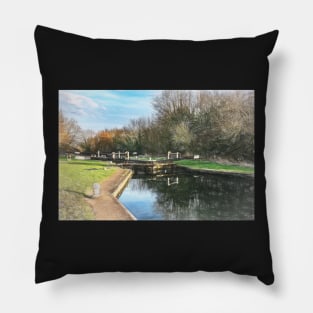 Padworth Lock Art Pillow