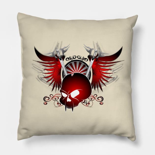 Awesome skull Pillow by Nicky2342