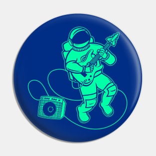 Astronaut Rockstar (Aqua Fill) Pin