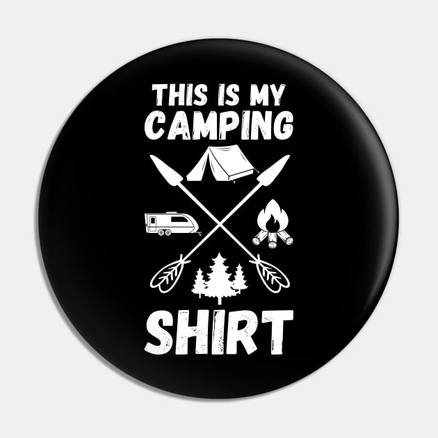 This Is My Camping Shirt Camping Trailer Camper Van Pin by DragonTees