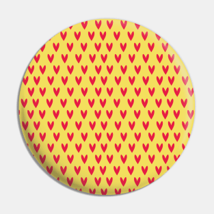 Red Hearts Repeated Pattern 061#001 Pin