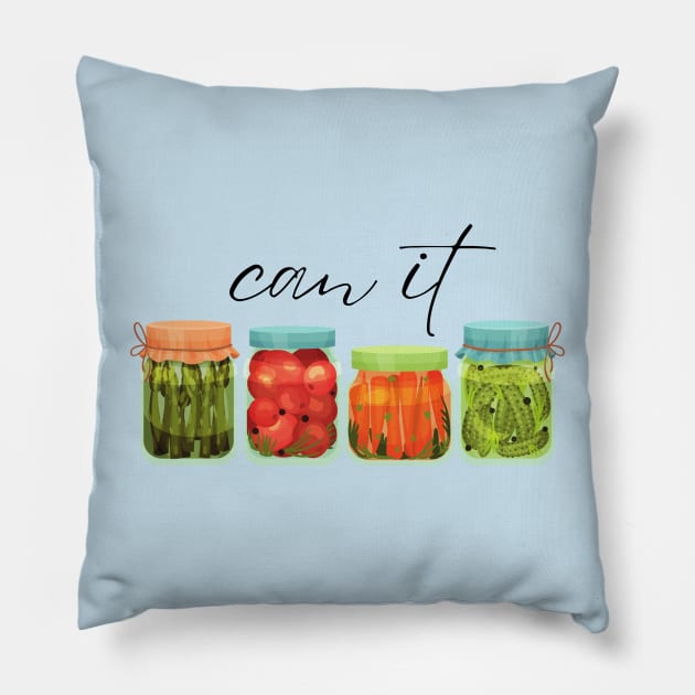 Canning Season Can It Preserved Food Canning Jars Pillow by MalibuSun