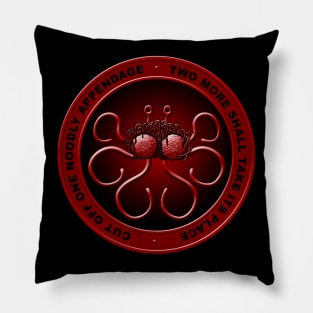 Noodly Hydra (with phrase) Pillow