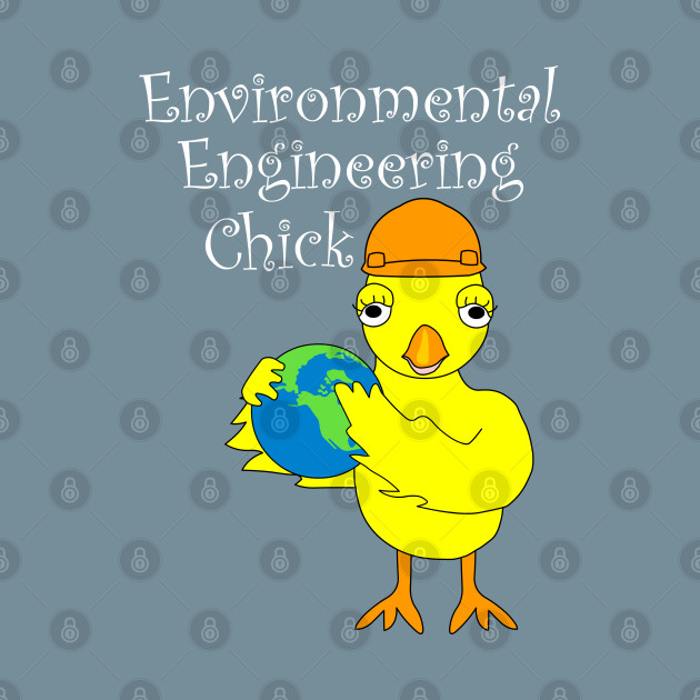 Disover Environmental Engineering Chick White Text - Environmental Engineering - T-Shirt