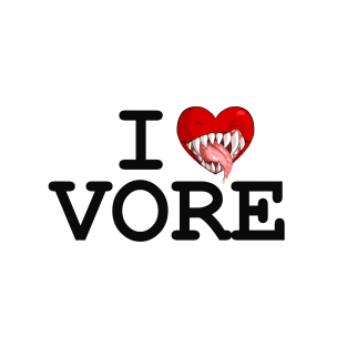 I love V o r e  (Black Text) T-Shirt