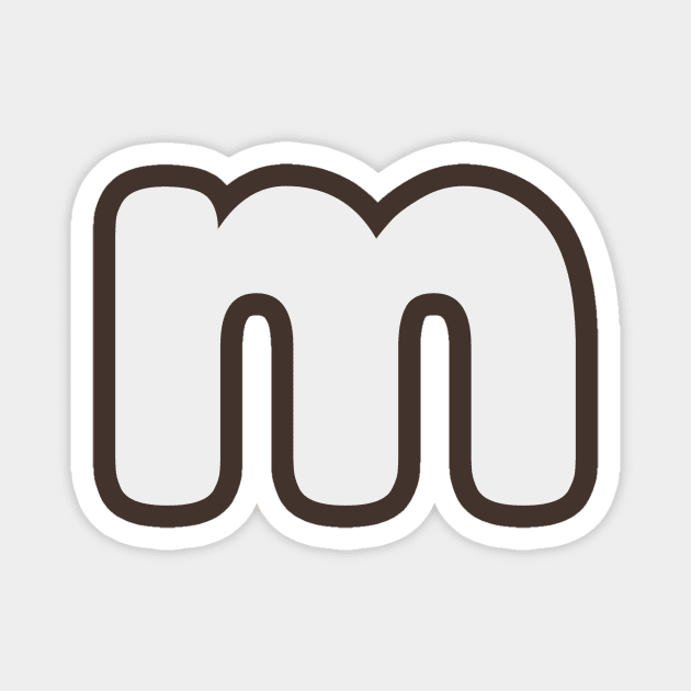 Letter M Lower Case m Alphabet Magnet by NaniMc